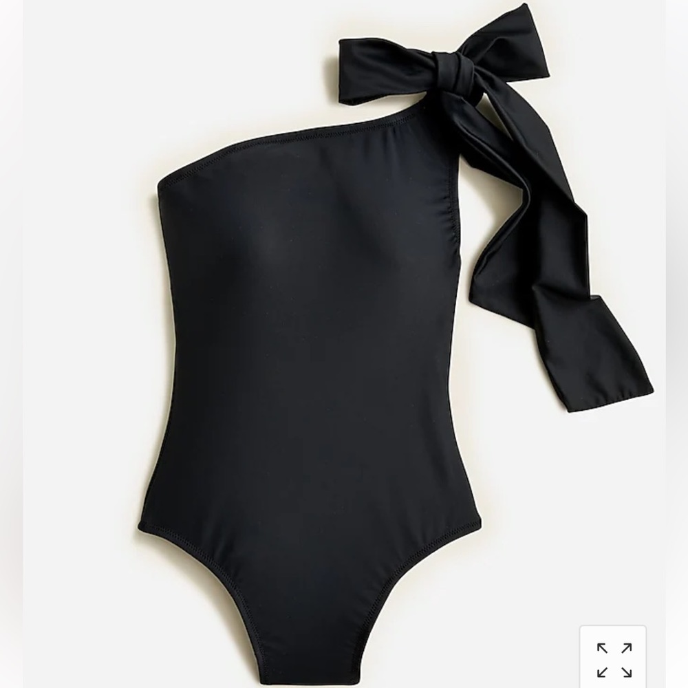 J Crew black bow one should one piece swimsuit